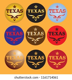 Texas longhorn logo design vector eps 10.