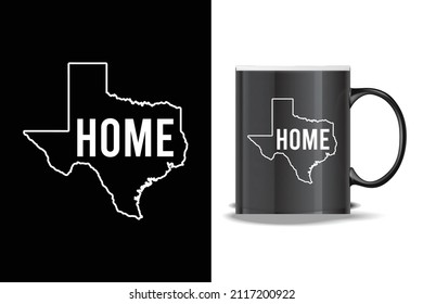 Texas lover black mug design