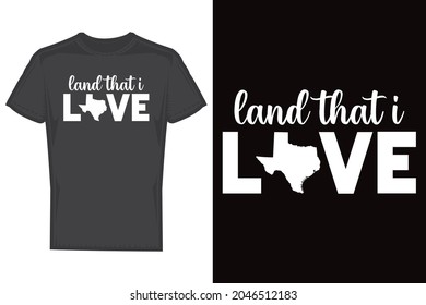 Texas lover t shirt design
