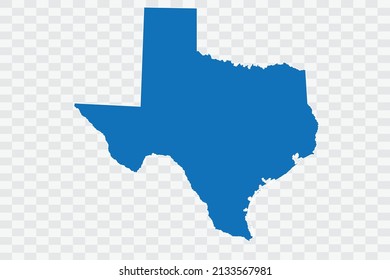 TEXAS Map blue Color on Backgound png