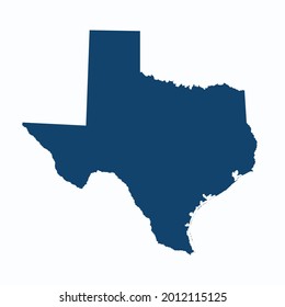 TEXAS map color vector modern. Silhouette map. on white background. 
