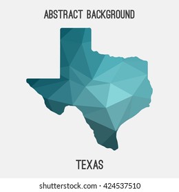 Texas map in geometric polygonal style.Abstract tessellation,modern design background. Vector illustration EPS8