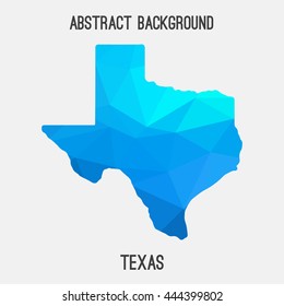 Texas map in geometric polygonal,mosaic style.Abstract tessellation,modern design background. Vector illustration EPS8