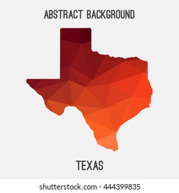 Texas map in geometric polygonal,mosaic style.Abstract tessellation,modern design background. Vector illustration EPS8