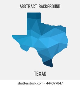 Texas map in geometric polygonal,mosaic style.Abstract tessellation,modern design background. Vector illustration EPS8