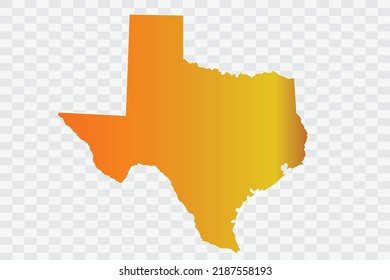 TEXAS Map Gold Dust Color on White Background png