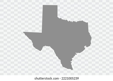 TEXAS Mapa de color gris sobre fondo blanco Png
