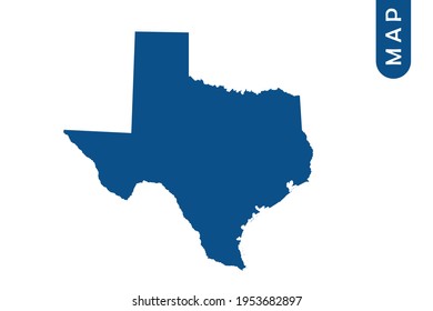 TEXAS map High Detailed on white background. Abstract design vector illustration eps 10