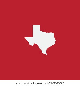 Texas map icon flat vector design