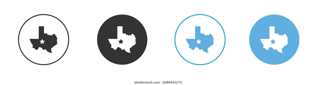 Texas map icon. Graphic icon design template