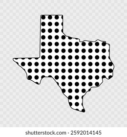 Texas map icon set, Vector. Texas map isolated on transparent background, vector illustration. Texas map icon set. Texas map symbol isolated on white background.