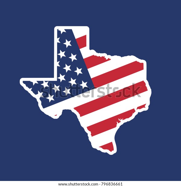 Texas Map Texas Icon Texas Symbol Stock Vector (Royalty Free) 796836661