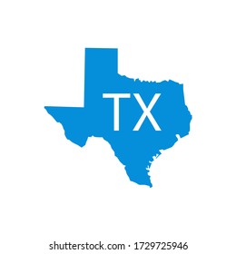 Texas map icon, USA art illustration. Vector isolated illustration.