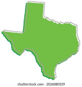 Texas map icon. Vector illustration - Vector