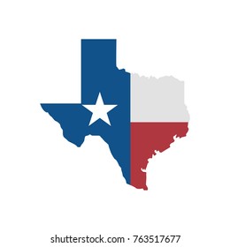 Texas map icon. Vector illustration