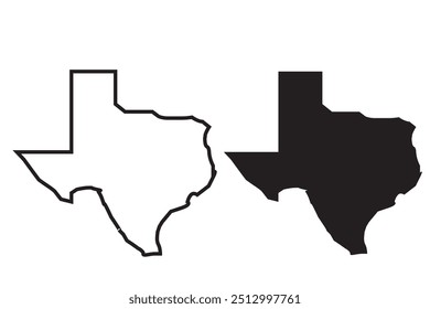Texas Map Icon Vector. Mail Icon Symbols vector. symbol for web site Computer and mobile vector.