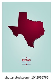 Texas map with  Latitude and Longitude location vector eps 10