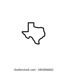 texas map line icon vector illustration