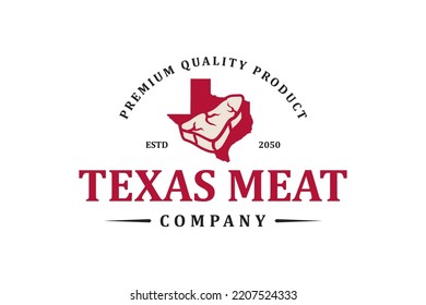 Texas map line with fleisch beef logo symbol symbol symbol of butcher stecher house grafik