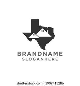 Texas Map Logo Home House Logo Stock Vector (Royalty Free) 1909413286 ...