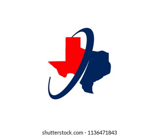 Texas map logo icon