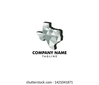 Texas map logo icon vector illustration