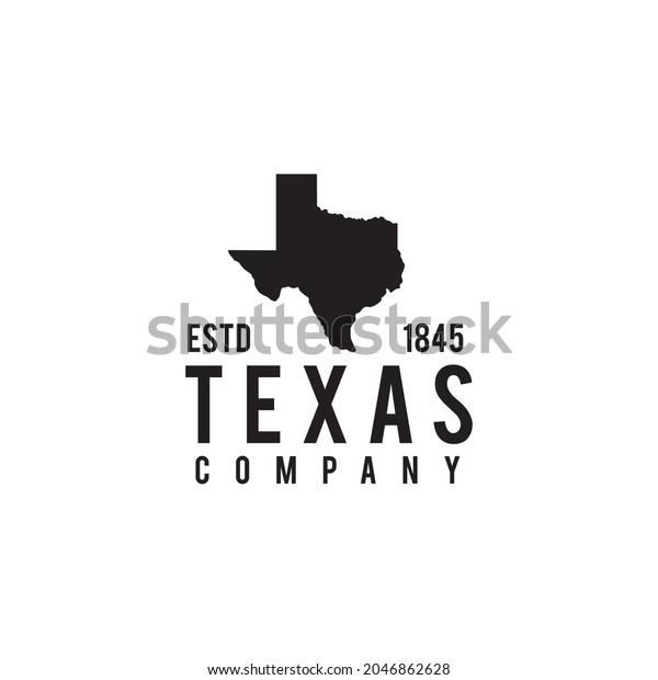 Texas Map Outline Vector Logo Design Stock Vector Royalty Free 2046862628 Shutterstock 8145