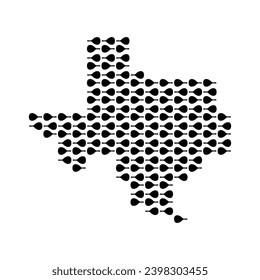 Texas map with padel image