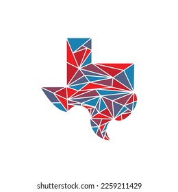 Texas Map Polygon Vector Design