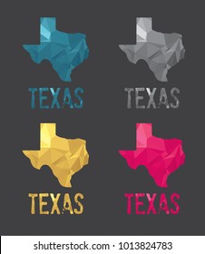 texas map polygonal geometric. vector eps 10.