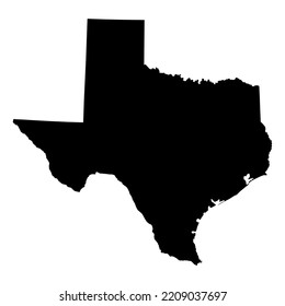 Texas Karte Form, vereinte Staaten von Amerika. Flaches Concept Symbol Vektorgrafik Symbol .