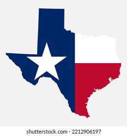 Texas map shape, united states of america. Flat concept icon symbol vector illustration .