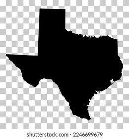 Texas map shape, united states of america. Flat concept icon symbol vector illustration .