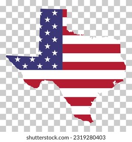 Texas map shape, united states of america. Flat concept icon symbol vector illustration .