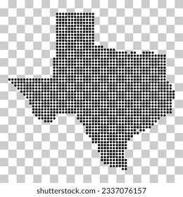 Forma de mapa de Texas, estados unidos de américa. Icono de concepto plano, ilustración vectorial.