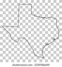 Texas map shape, united states of america. Flat concept icon symbol vector illustration .