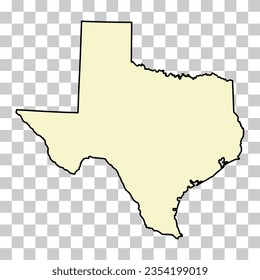 Texas map shape, united states of america. Flat concept icon symbol vector illustration .