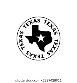 Texas map sign icon isolated on white background