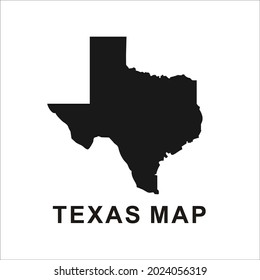 Texas Map, Simple Black Logo Icon