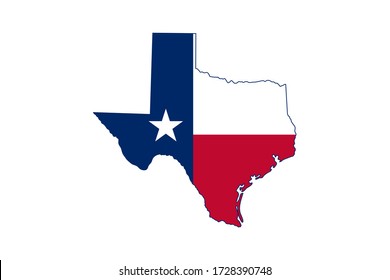Texas map symbols icon vector
