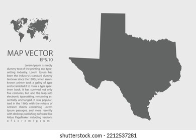 TEXAS map vector, Abstract design vector illustration Eps 10. High Detailed on white background.