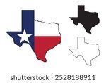 Texas Map Vector Art design, illustration