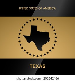 Texas map vector background