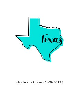 Texas Map Vector Design Template