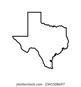 vector de mapa texas, icono de texas, estrella, rojo azul y blanco.