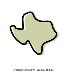 Texas map vector illustration. USA state map.