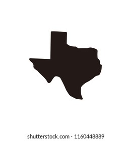 Texas map vector symbol illustration