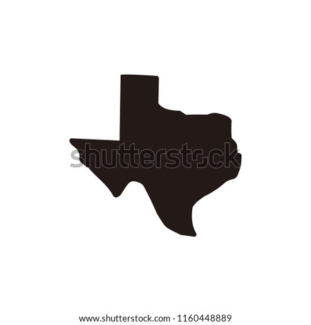 Texas map vector symbol illustration