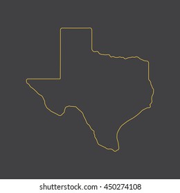 Texas map,outline,stroke,line style