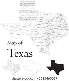 Mapas de Texas con condados Esquema de archivos DXF Archivos de corte Archivos de Vector de Estados Unidos de América Mapa de Vector de Texas Arte de Clip para corte por láser
Mapa detallado del estado de Texas con condados Vector de Descarga